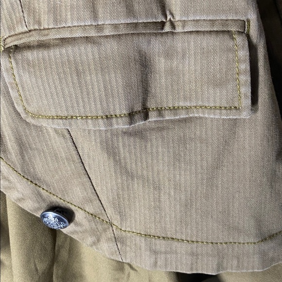 Free People Ruffle Romance Military Jacket Army Green Size M NWT - Picture 12 of 14